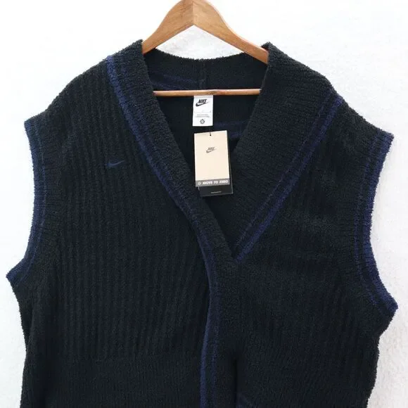 Nike FN1886-010 Sweater Vest Women's Small Black Sportswear Collection Knit - Picture 6 of 9